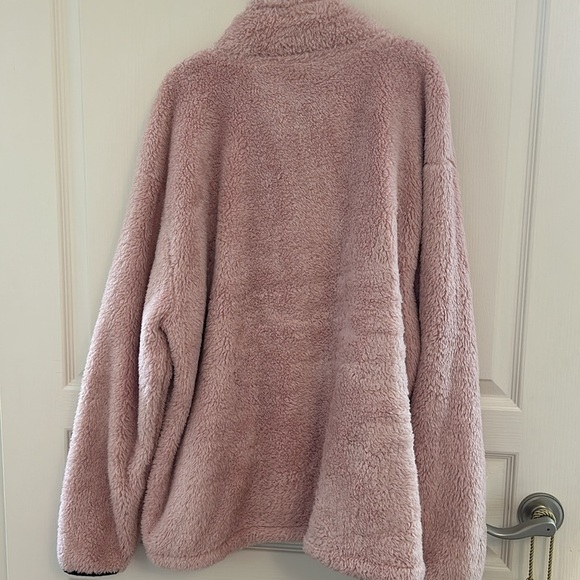 PINK fuzzy pink half zip - Picture 4 of 4